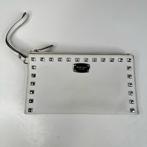 MICHAEL Michael Kors Handbags - Michael Kors White Studded Wristlet